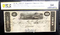 1816 1$ Cincinnati J. H. Platt Reste Obsolète Pcgs 64 Choix Non Circulé