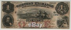 1857 $ 1 Western Bourse Omaha Nebraska Obsolète Monnaie Pmg A Propos Unc 55