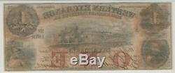 1857 $ 1 Western Bourse Omaha Nebraska Obsolète Monnaie Pmg A Propos Unc 55