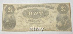 1858 2 $ Bank of Greensborough État de Géorgie Monnaie obsolète, état non circulé, détails