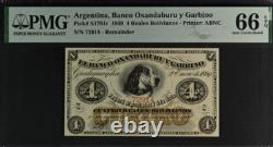 1869 Argentine 1 Pesos PS1781r Billet de banque Monnaie UNC PMG 66