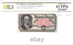1874-75 U. S. 50¢ Monnaie Fractionnelle Cinquième Émission Choix Pcgs Unc63ppq