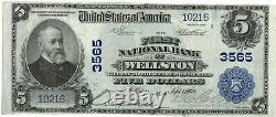 1902 5 Dollars Cu Crisp Unc Monnaie Nationale Première Banque Nationale Welston Oh