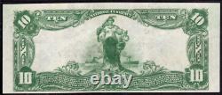 1902 Billet de banque de 10 $ de la Washington National Bank, Kansas, PMG À peu près Unc AU 55 EPQ