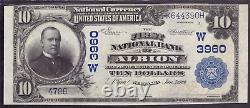 1902 Billet de banque de la première National Bank de 10 $ Albion Nebraska Pmg Choice Unc 63