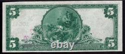 1902 billet de banque de première émission de 5 $ de la First National Bank, Fredericksburg, Iowa, PMG, environ SUP 55