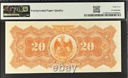 1913 Mexique 20 Pesos PS134a BANQUE NOTE MONNAIE UNC PMG 65
