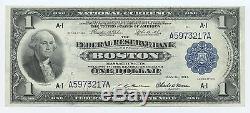 1914 1,00 $ Us National Bank - Réserve Fédérale Boston Billet Unc # 9418