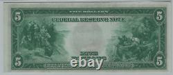 1914 $5 Federal Reserve Note Devise New York Fr. 851c Choix De Pmg Unc 64 Epq