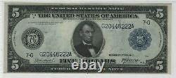 1914 5 $ Remarque De La Réserve Fédérale Chicago Fr. 868 Pmg Choix Unc 64 Epq