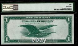1918 1 $ FRBN New York Monnaie Nationale Aigle Volant PMG 50 Environ Non Circulé (CBE)
