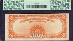 1922 10 $ Certificat En Or De Grande Taille Note Fr. 1173 Pcgs C Choix Unc Cu 63 Ppq