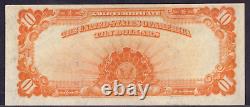 1922 10 $ Certificat En Or De Grande Taille Note Fr. 1173 Pcgs C Choix Unc Cu 63 Ppq