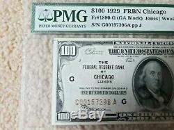1929 $ 100 Devise Nationale Chicago Pmg Choix Unc 63 Epq