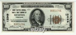 1929 $100 Monnaie Des Billets Nationaux Memphis Tennessee Pmg Choice Unc 64 Epq