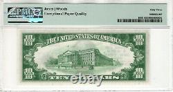 1929 10 $ Monnaie Du Billet National Chase New York Ny Pmg Choice Unc 63 Epq