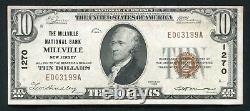 1929 $10 The Millville Nb Millville, Nj Monnaie Nationale Ch. #1270 À Propos De Unc