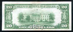 1929 $ 20 Le Riggs Nb De Washington, D. C. Monnaie Nationale Ch # 5046 Unc (b)