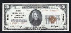 1929 20 $ Tyii Miners Nb de Wilkes-Barre, Pennsylvanie Monnaie nationale Ch. #13852 SUP<br/>