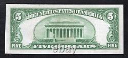 1929 5 $ Banque d'Amérique San Francisco, Ca Monnaie Nationale Ch. #13044 Presque neuf
