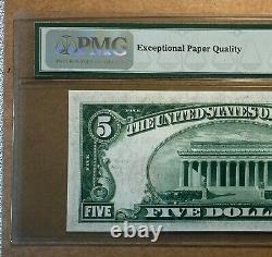 1929 $5 National Currency Note Pmg65 Epq New York District Gem Unc! Navire Libre