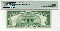 1929 $5 Premier Billet National Devise Lexington Kentucky Pmg Gem Unc 66 Epq