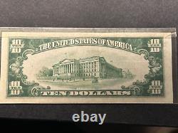1929 Billet de banque national de la National Whitney Bank de La Nouvelle-Orléans de 10$. UNC