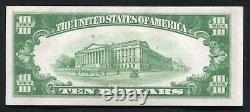 1934 $ 10 Dollars Seal Bleu Certificat D'argent Note De Devise Gem Unc