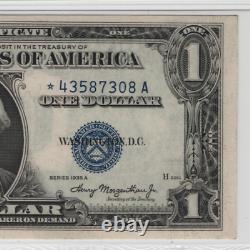 1935 A $1 Silver Certificate Star Note Devise Fr. 1608 Pmg Choix Unc 64 Epq