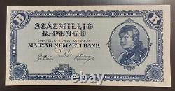 1946 HONGRIE 100 000 000 100 millions de Pengo billet P-136 encre bleue UNC devise
