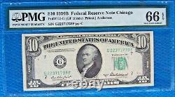 1950 B $10 Note Devise Fr. 2012- Bloc Gf Pmg Gem Unc 66 Epq