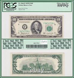 1950d Atlanta $100 Federal Reserve Note Pcgs 55 Ppq À Propos De Unc Au Devise Frn