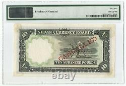 1956 Soudan Currency Board P-5sp Specimen Preuve De Billets 10 Pound Pmg 62 Unc