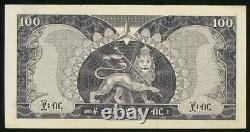 1966 Pas De Date Devise Éthiopie 100 Dollar Empereur Haile Selassie P# 29 Crisp Unc