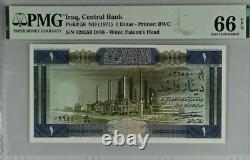 1971 IRAKIEN IRAK 1 Dinar P58 BILLET DE BANQUE MONNAIE UNC PMG 66