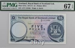 1978 Écosse 5 livres P337a billet de banque monnaie UNC PMG 67