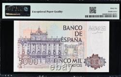 1979 Espagne 5000 Pesetas P160 Billet de banque Monnaie UNC PMG 66