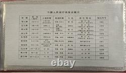 1980 La Banque Populaire de Chine Ensemble de Billets de Banque en UNC (10) Pc dans un Album Rouge