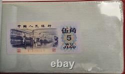 1980 La Banque Populaire de Chine Ensemble de Billets de Banque en UNC (10) Pc dans un Album Rouge
