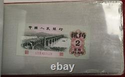 1980 La Banque Populaire de Chine Ensemble de Billets de Banque en UNC (10) Pc dans un Album Rouge