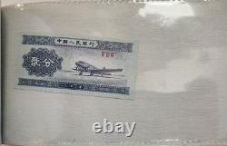 1980 La Banque Populaire de Chine Ensemble de Billets de Banque en UNC (10) Pc dans un Album Rouge