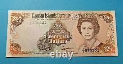 1991 Cayman Islands Currency Board 25 Dollar Bank Note Unc