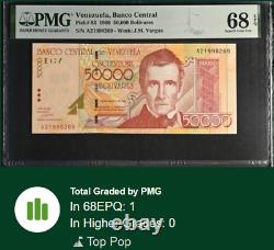 1998 Venezuela 50000 Bolivars P83 Billet de banque Monnaie UNC PMG 68 A21998269