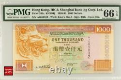 1999 Hong Kong 1000 dollars P205c billet de banque monnaie UNC PMG 66