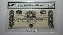 $1 1823 Catskill New York Ny Obsolete Currency Bank Note Bill! Réimpression De L'unc66epq
