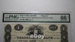 $1 1823 Catskill New York Ny Obsolete Currency Bank Note Bill! Réimpression De L'unc66epq