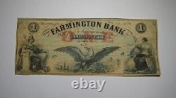 $1 18 Farmington New Hampshire Obsolète Devise Banque Note Restante Bill Unc+