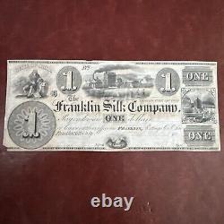 1 $ 18 Franklin Ohio OH Monnaie Obsolète Billet de Banque Soie Compagnie ! UNC++