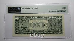 $1 1988 Numéro de série Radar Federal Reserve Currency Bank Note Bill PMG UNC66EPQ
 <br/>    <br/>
	  (Note: 'Radar' and 'Federal Reserve' are the same in French)