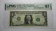 1 1988 Numéro De Série Du Radar Federal Reserve Currency Bank Note Bill Pmg Unc67epq